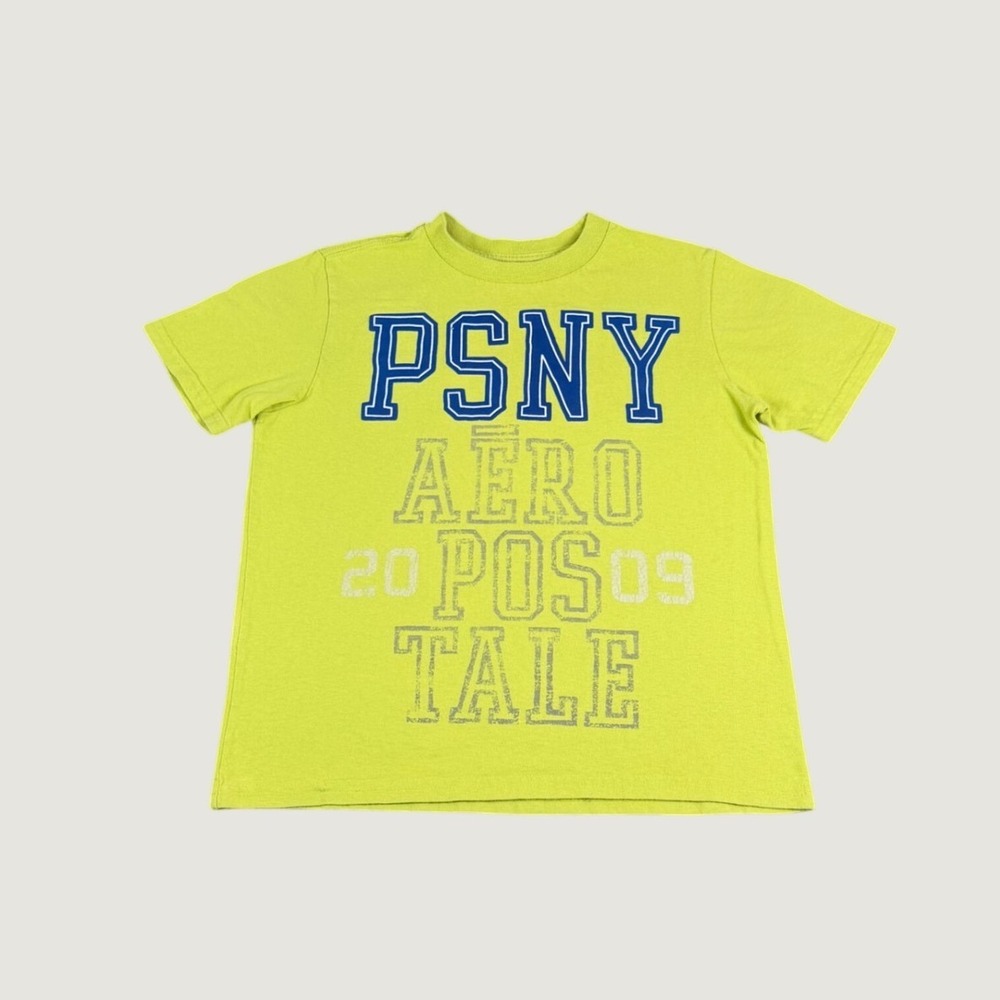 PS from Aeropostale Mens PSNY Graphic T-Shirt Lime Green Cotton S 8